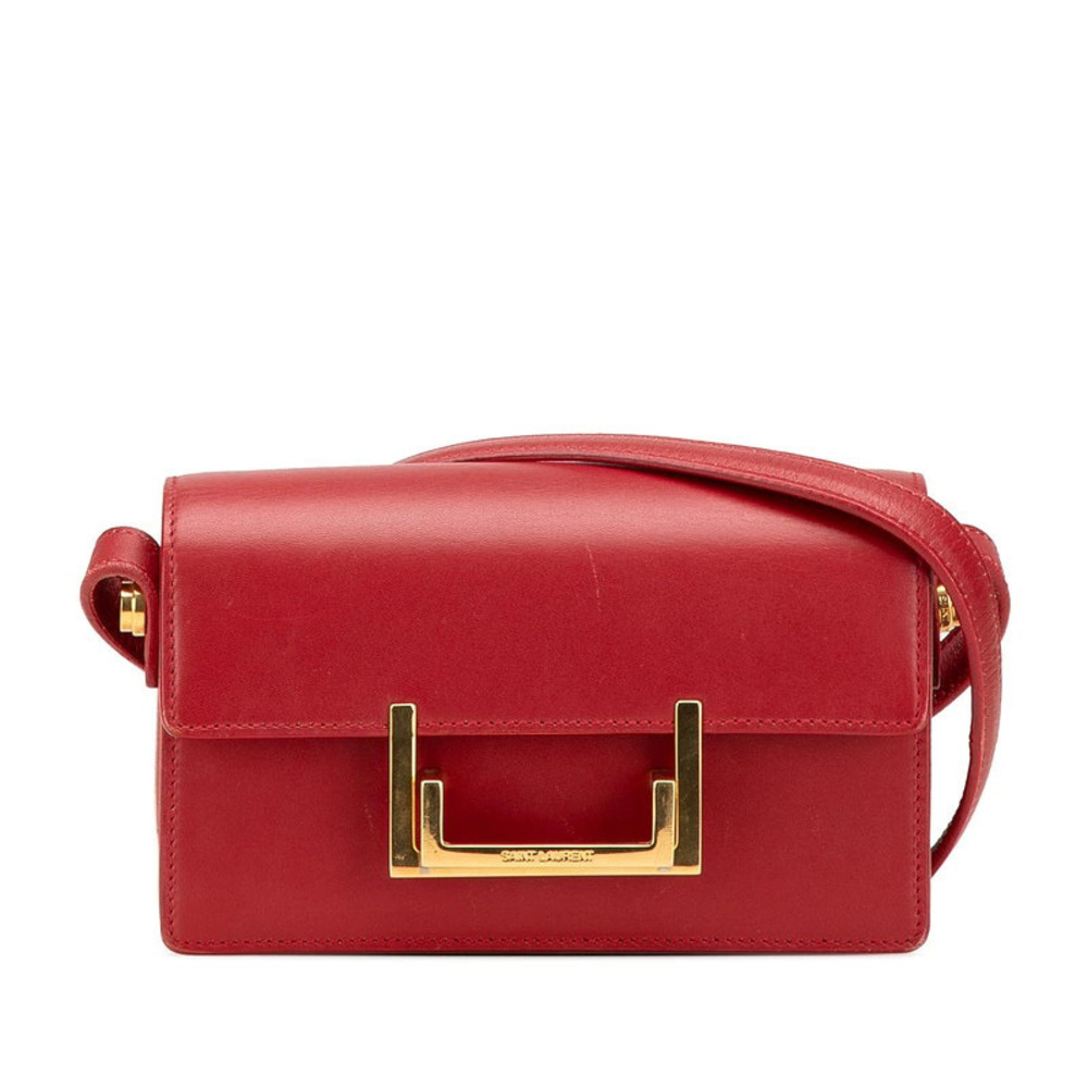 Saint Laurent Loulou Crossbody Bag Red Leather